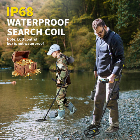 LOLARAN 10-inch waterproof coil suitable for wet sand and shallow water exploration.