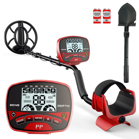 LOLARAN metal detector in cordless operation for outdoor treasure hunting.