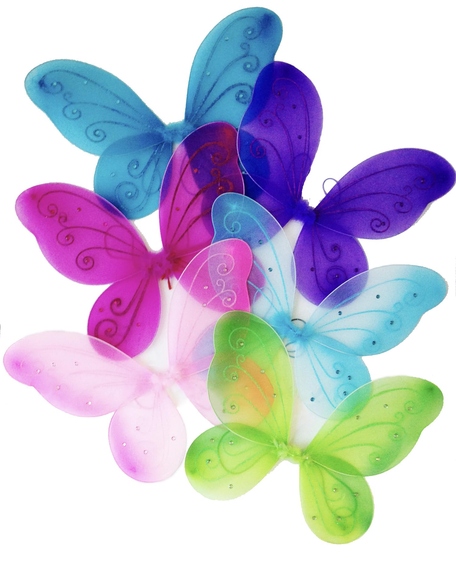 LOLASATURDAYS blue fairy wings for imaginative dress-up and pretend play.