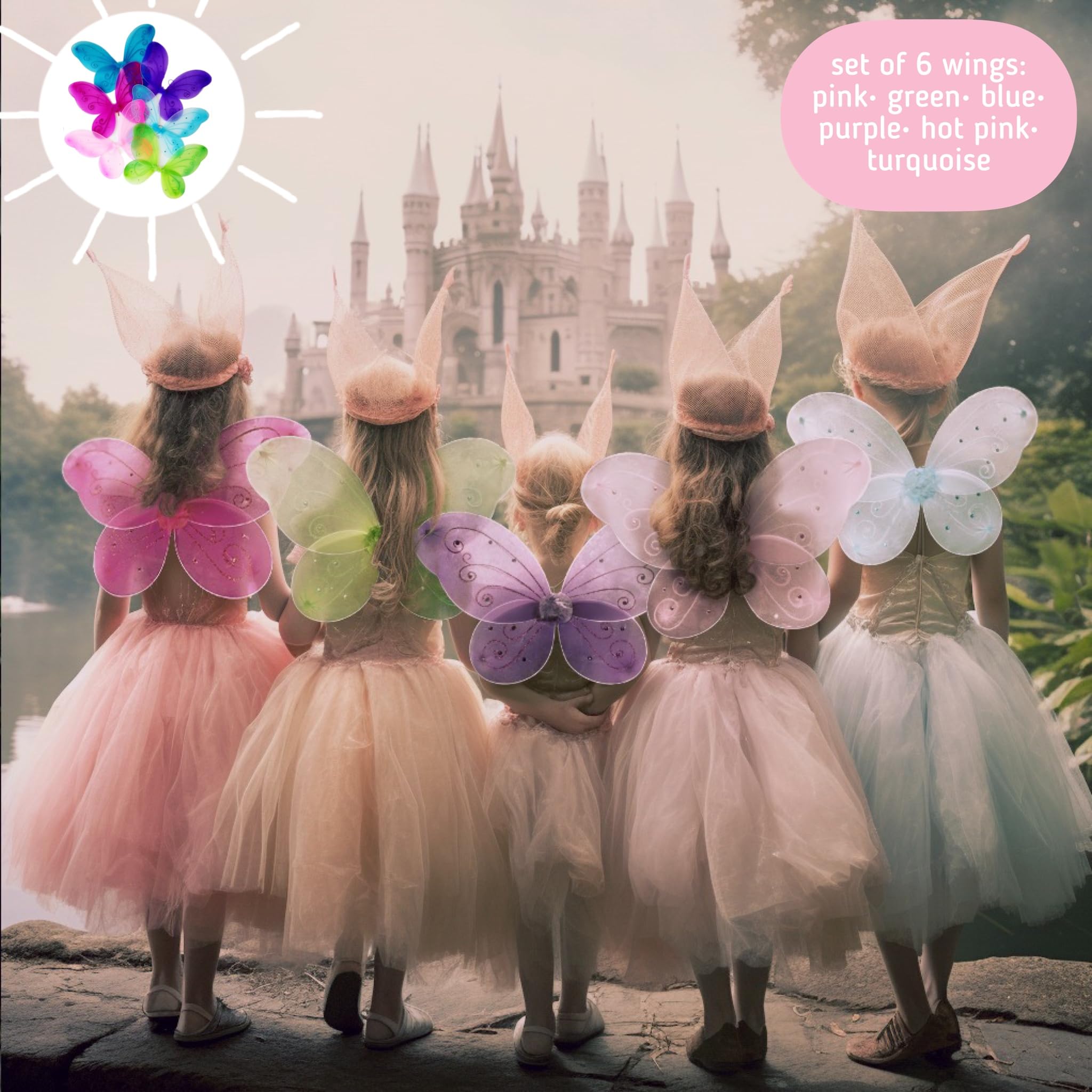 LOLASATURDAYS purple fairy wings enhance Tinker Bell or fairy godmother costumes.