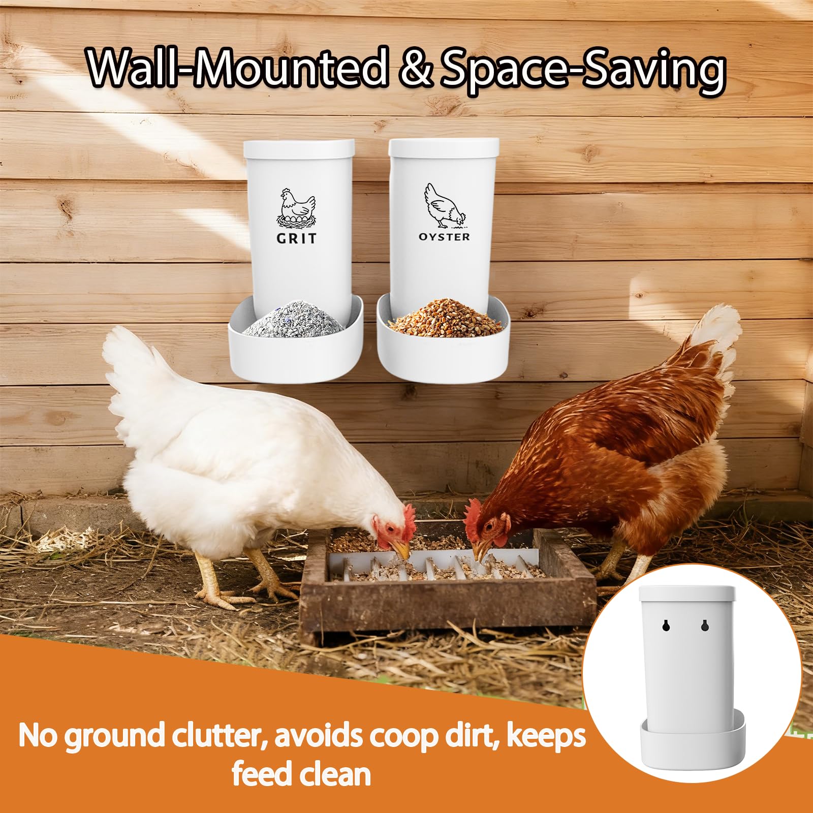 LOLEDE 1.5L capacity feeder reduces refills in the coop