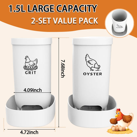 LOLEDE oyster shell feeder with upper cover keeps feed dry