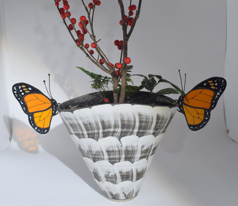 Lolitarcrafts colorful stained glass suncatcher showcases rich monarch hues