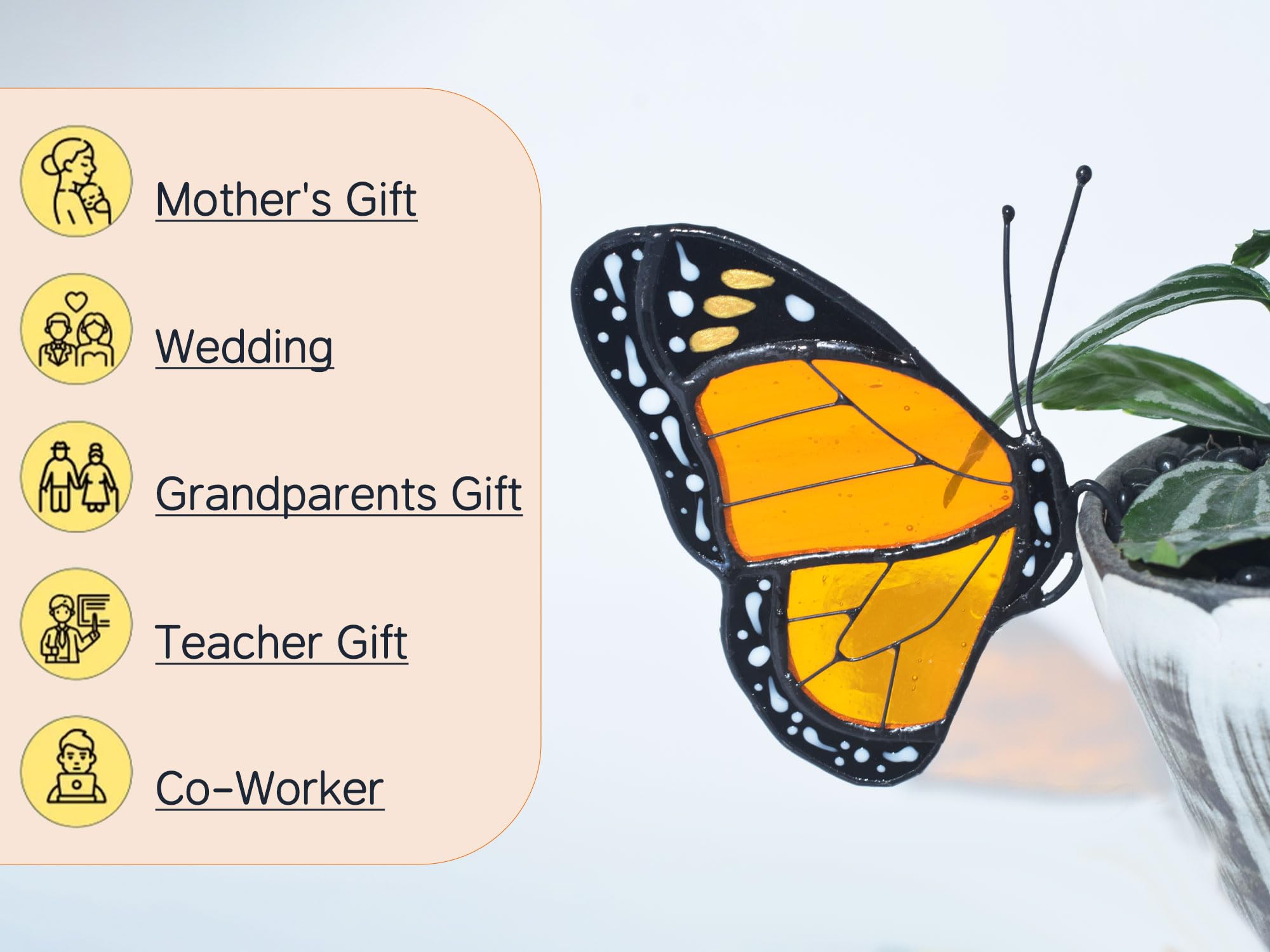 Lolitarcrafts garden art suncatcher enhances outdoor or balcony plant setups