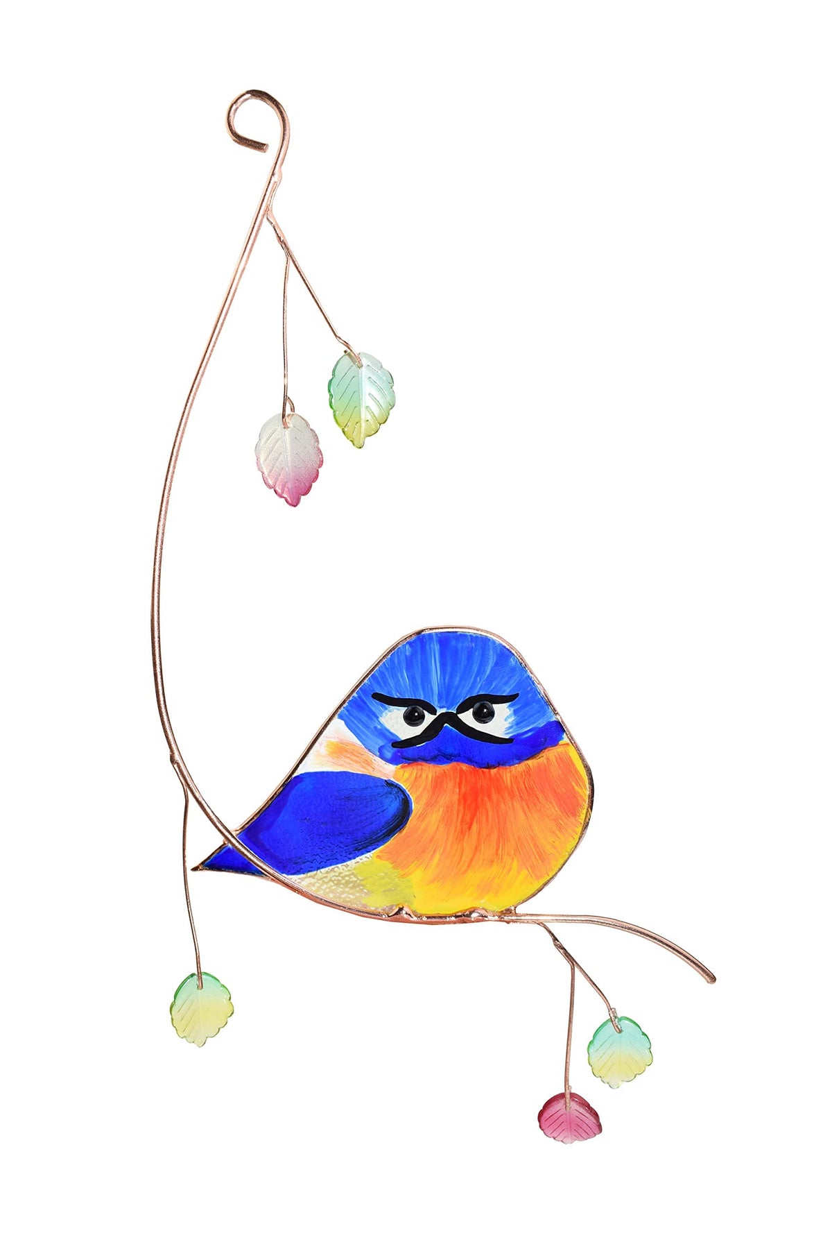 Lolitarcrafts Grumpy Owl suncatcher glows when sunlight hits the glass