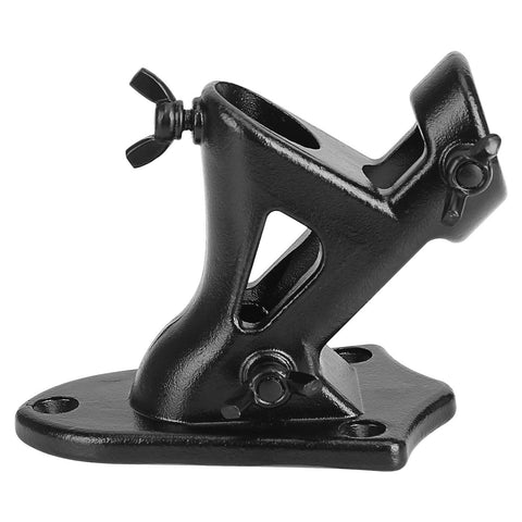 LOMETY stainless steel finish on flag pole holder close-up