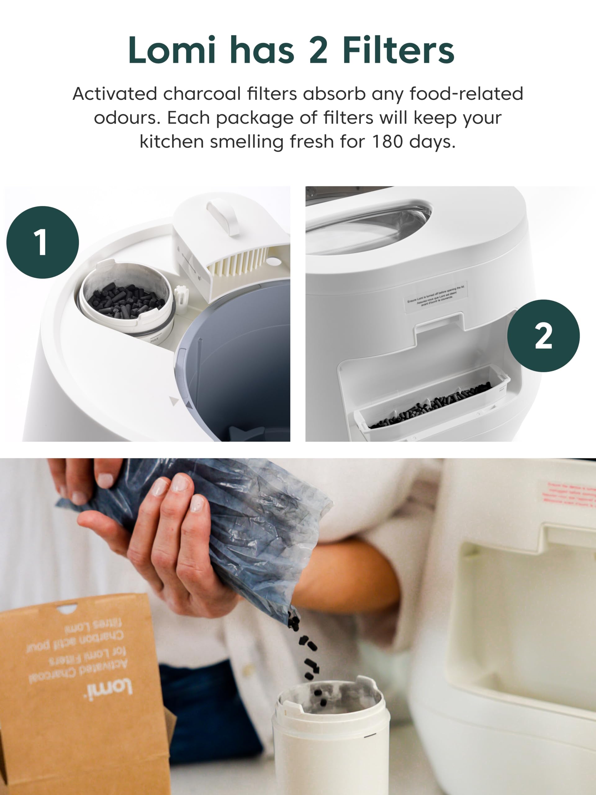 LOMI filters last up to three months, supporting sustained Lomi performance.