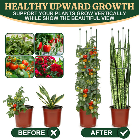 LOMNYIY tomato cage is ideal for climbing crops like tomatoes and cucumbers.