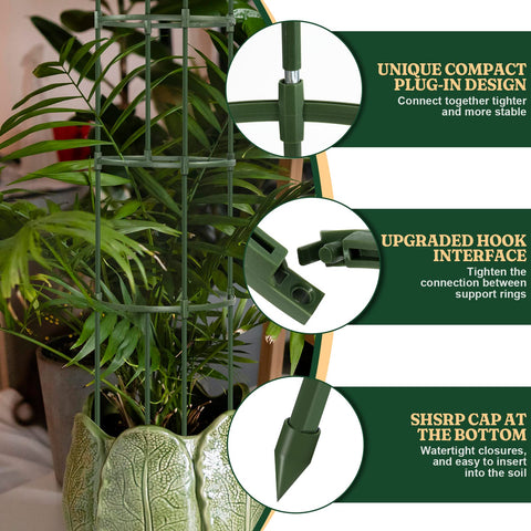 LOMNYIY eggplant trellis-stake supports tall plants