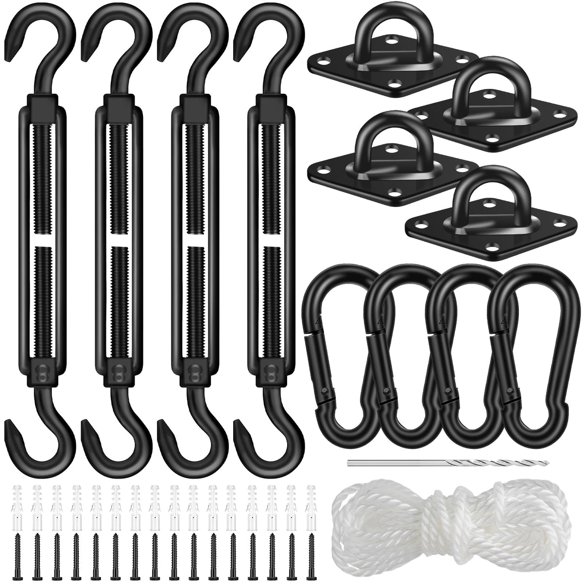 Lomoky 304 stainless steel shade sail kit for durable outdoor installations