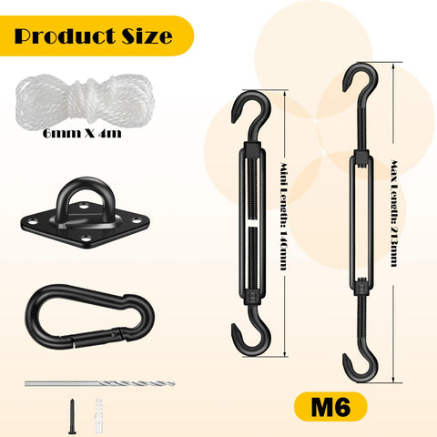 Lomoky matte black adjustable turnbuckle enables precise length tuning