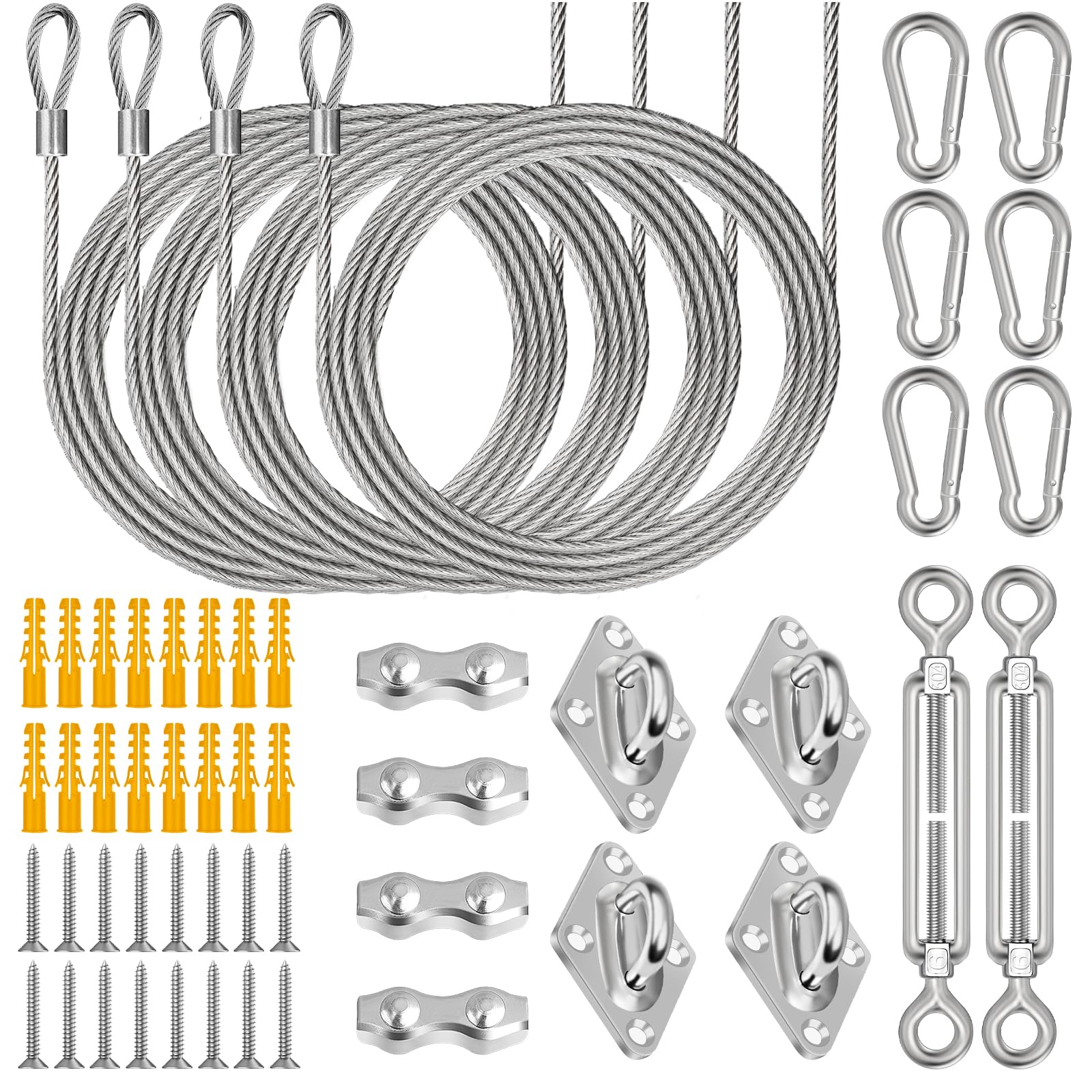 Lomoky shade sail hardware kit for durable outdoor canopy mounting.