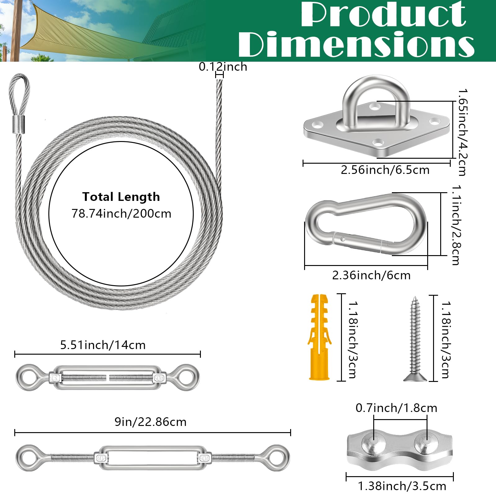 Lomoky 5.5-inch adjustable turnbuckle shown for length tuning.