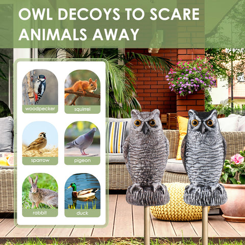 Lomrsiul outdoor owl decor waterproof, built to withstand sun and rain.