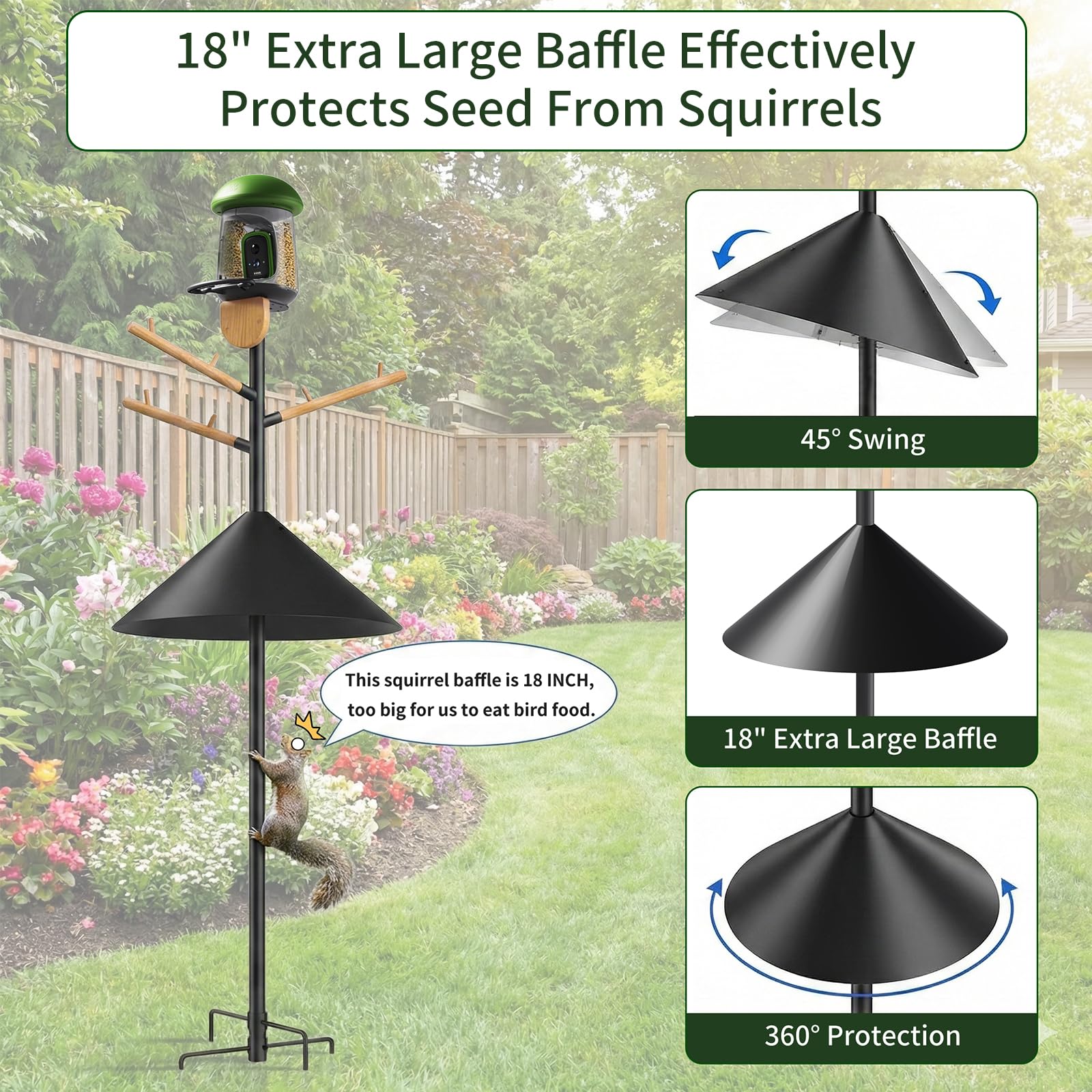 LO NA LOVE NATURE LONA 0.9-inch diameter pole detail highlights strong wind resistance.