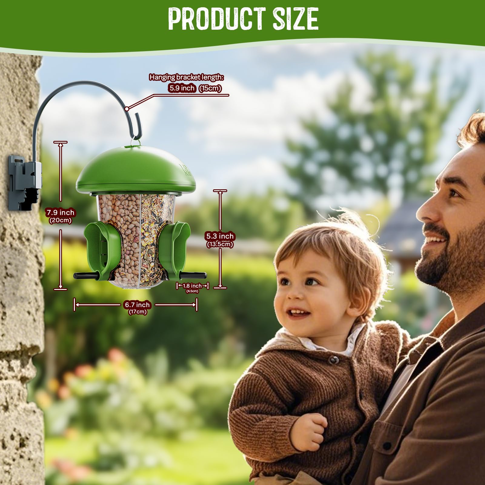 LO NA LOVE NATURE LONA feeder attracts cardinals and finches with varied seed options.