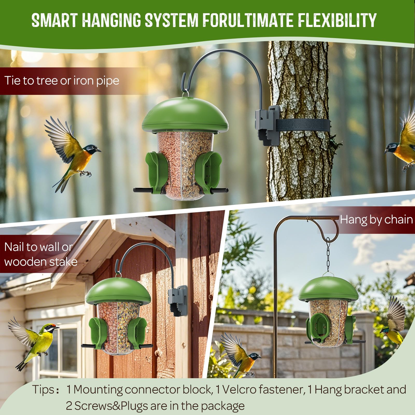 LO NA LOVE NATURE LONA adaptable hanging system for walls, trees, or hooks.