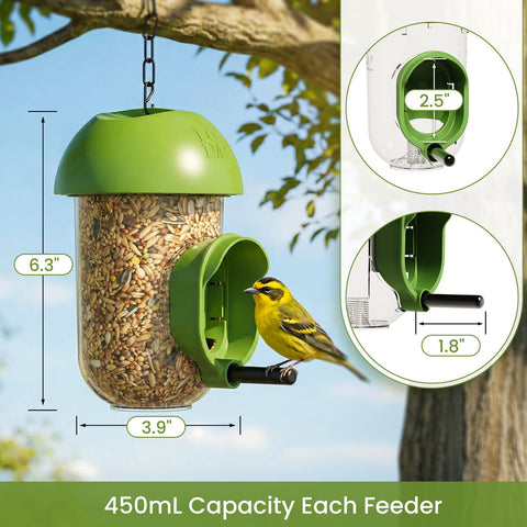 LO NA LOVE NATURE LONA tube feeder shows Velcro system for quick, secure attachment