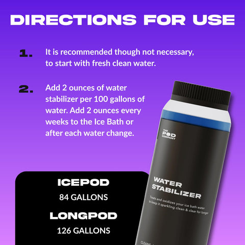 The Pod Company Water Stabilizer works with Long Pod for stable water.
