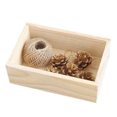 LONG TAO natural wood planter for herbs and small plants, rectangle