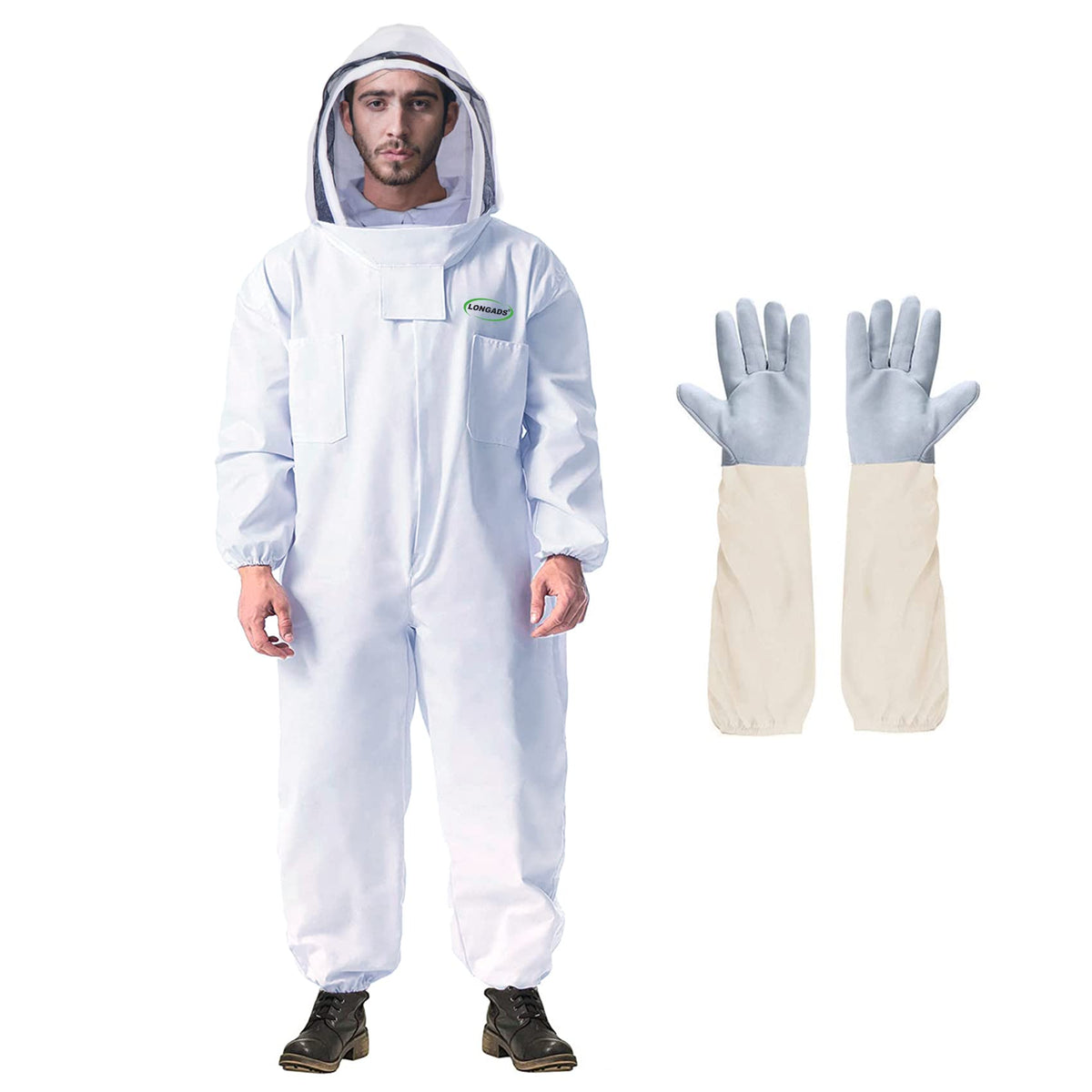 LONGADS bee suit full body coverage for hive inspections and sting risk reduction