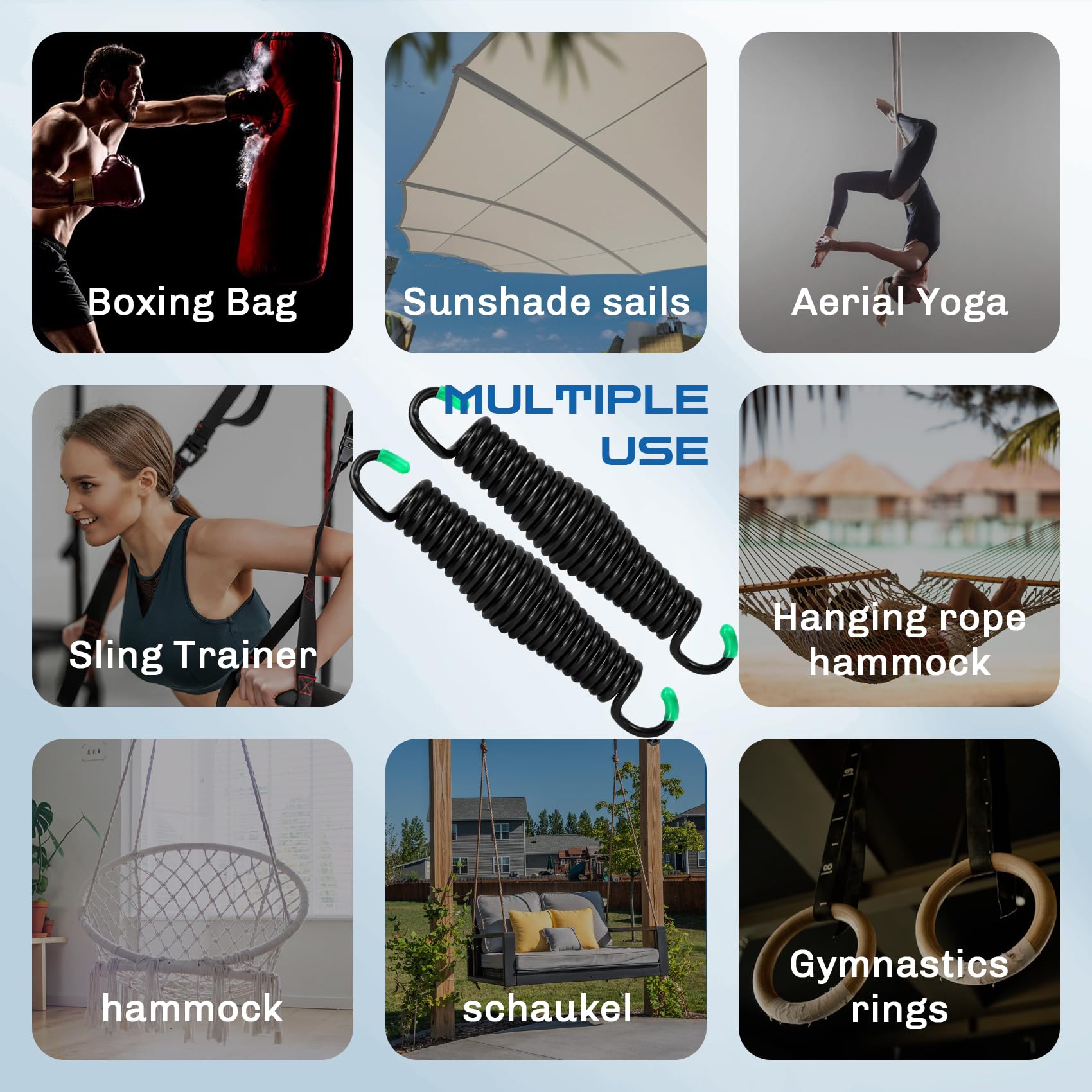 LONGADS versatile hanging kit fits hammocks, chairs, lamps, and more.