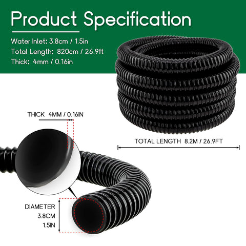 Longrun tubing kit with clamps and rings for quick, secure connections.