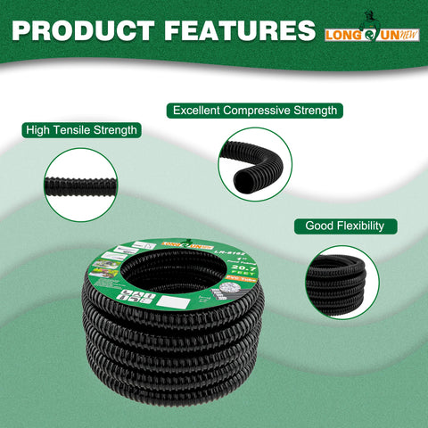 LONGRUNNEW pond pump hose connection demonstrates easy, secure fittings for quick installs