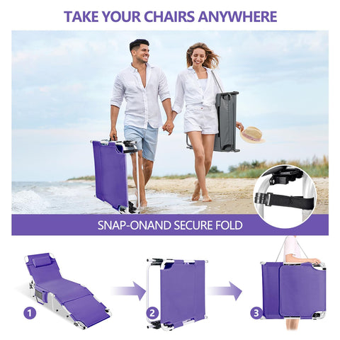LONGTENW chair features anti-slip design and safety buckle for secure use.