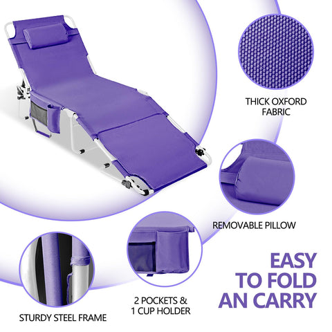 LONGTENW folding beach chair uses breathable, quick-dry fabric for hot days.