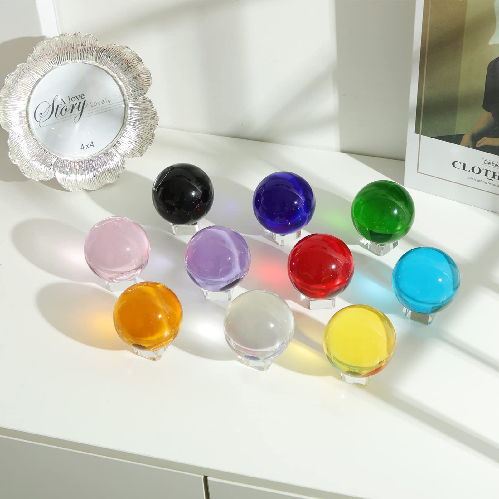 LONGWIN crystal ball suncatcher hanging and catching light
