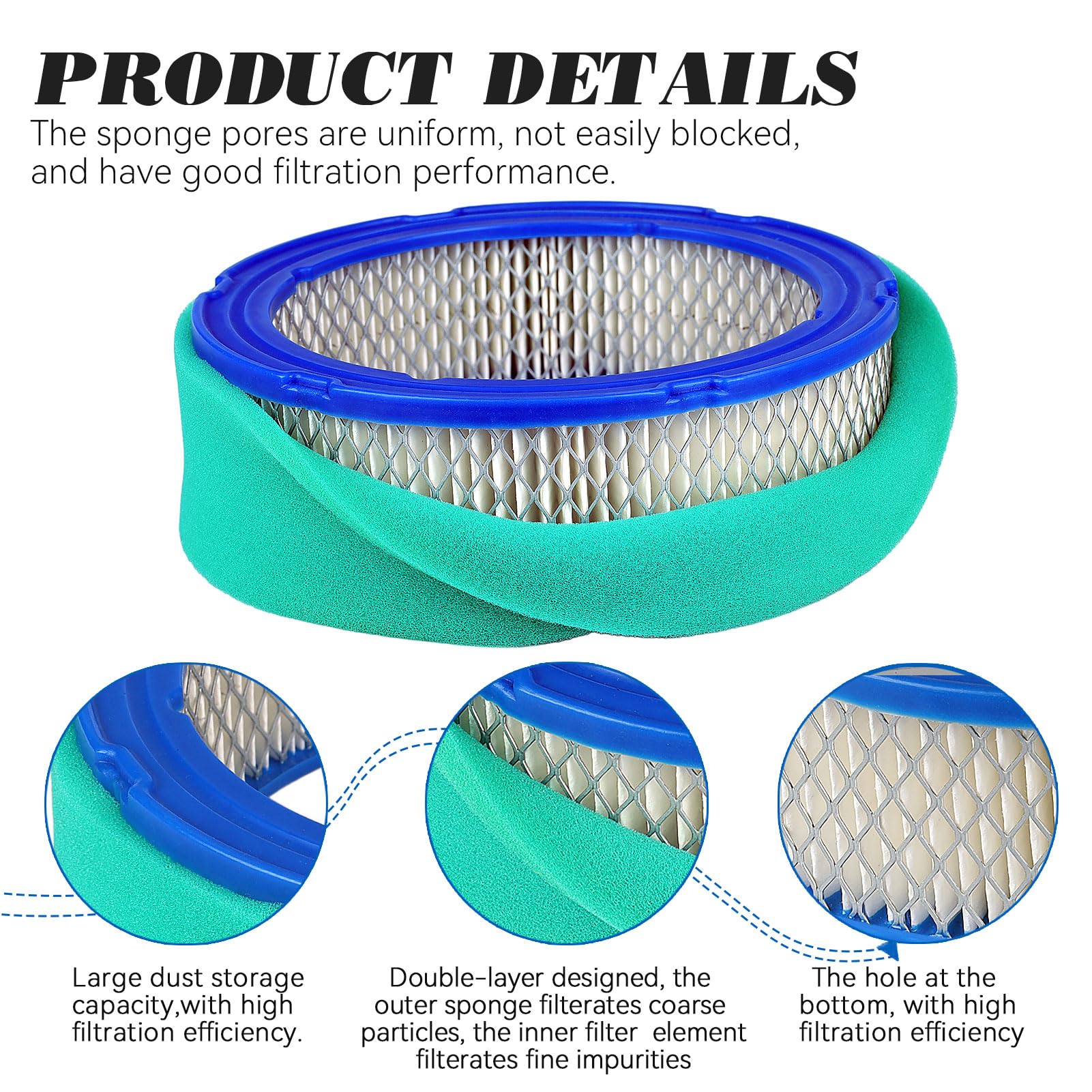 Lonsda air filter compatible with B&S 294000-series image.