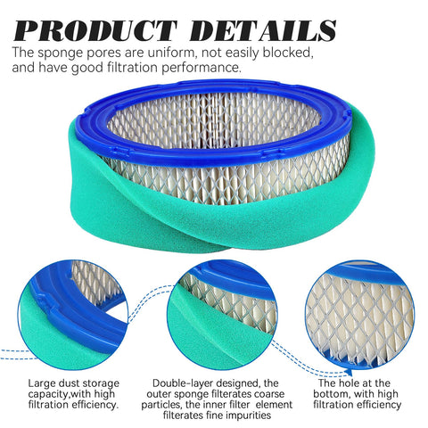Lonsda air filter compatible with B&S 294000-series image.