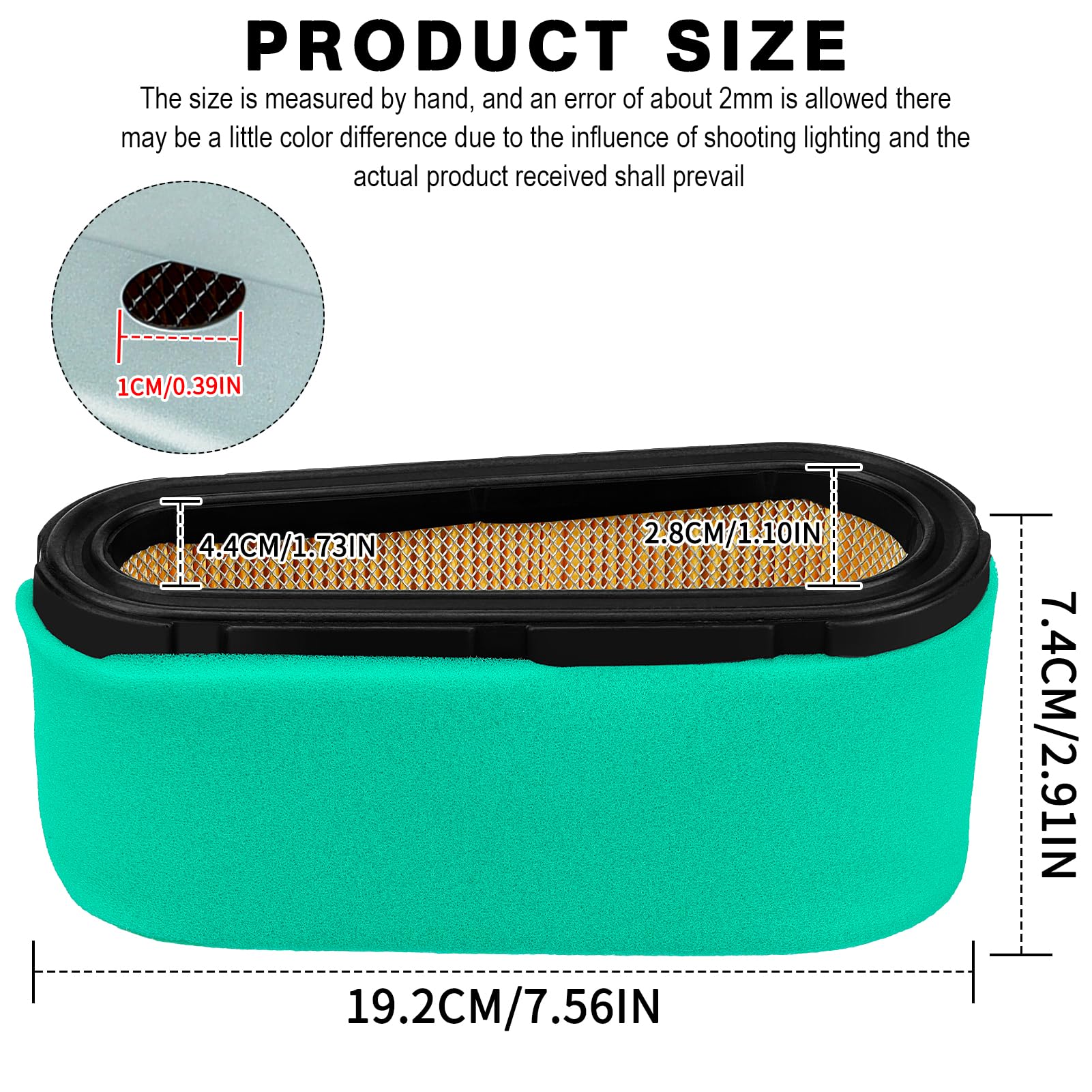 Lonsda pre-filter for B S 496894-496894S, side view traps dust