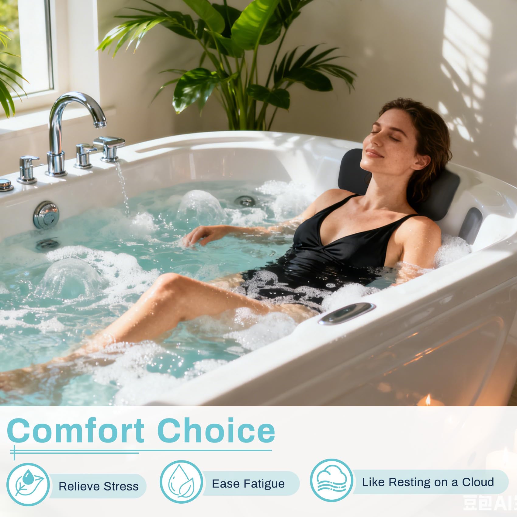 Lonsge hot tub pillows dry quickly between uses.