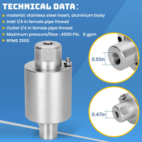 Stainless insert and aluminum body resist corrosion for longevity.
