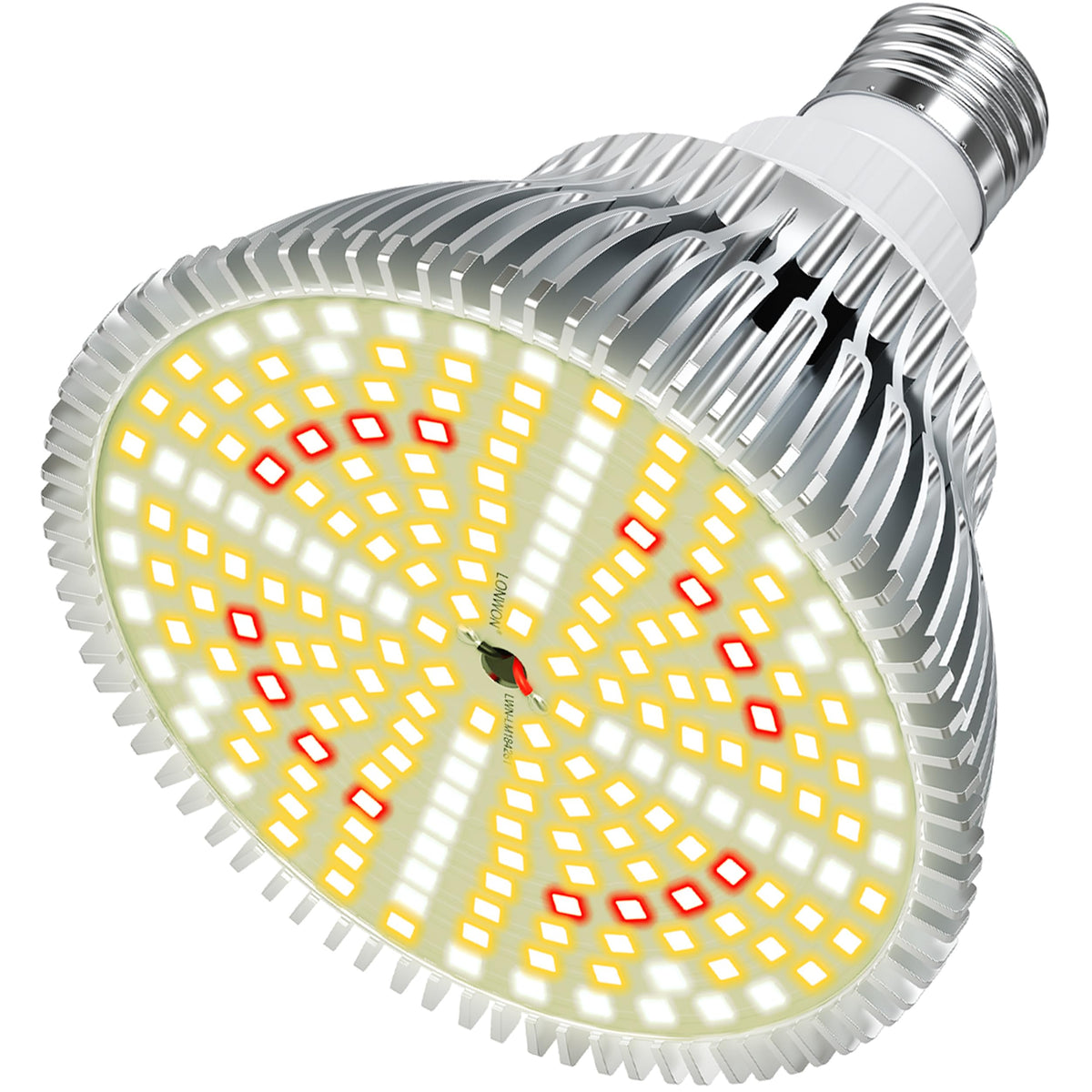 Lonwon LED grow light full-spectrum illuminates lush indoor greens with vibrant color