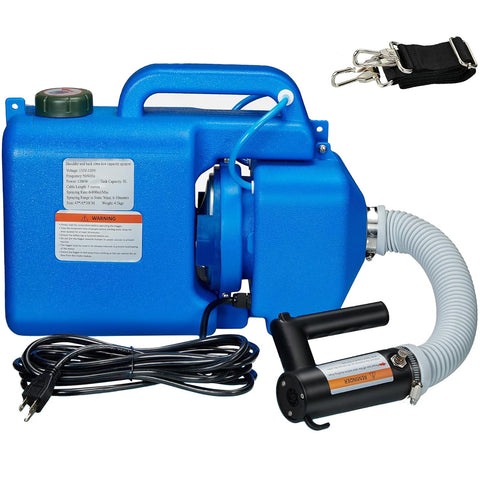 LONYEON 8L ULV fogger backpack shown in use for wide area spraying
