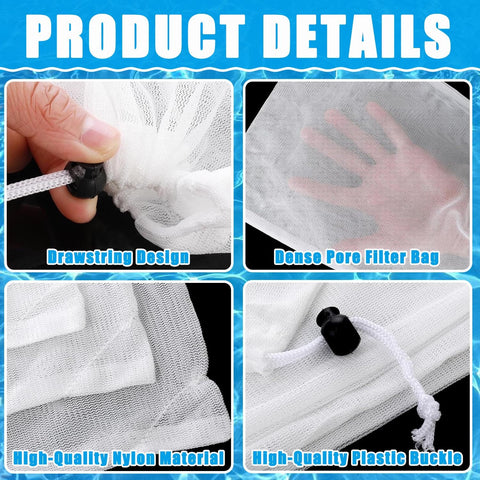 Durable nylon mesh construction resists tearing during pool cleaning tasks