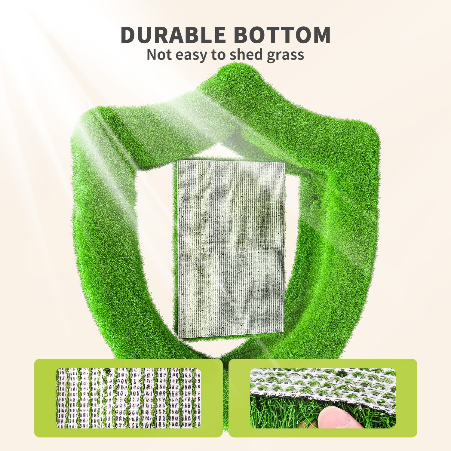 LOOBANI durable bottom base prevents wear and keeps the rug flat