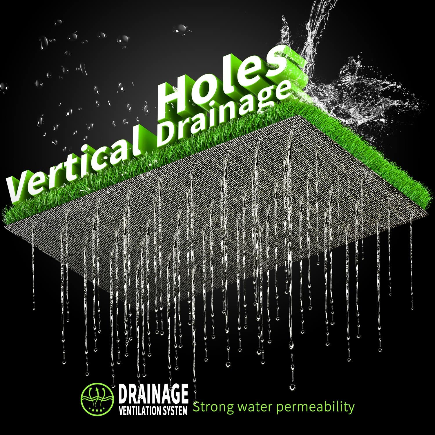 LOOBANI drainage-hole back design helps quick drying after rain.