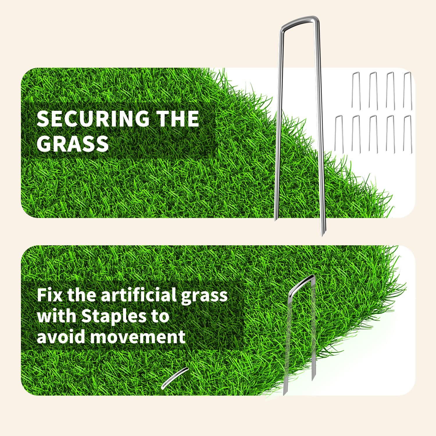 LOOBANI UV-resistant grass stays bright and durable in sun