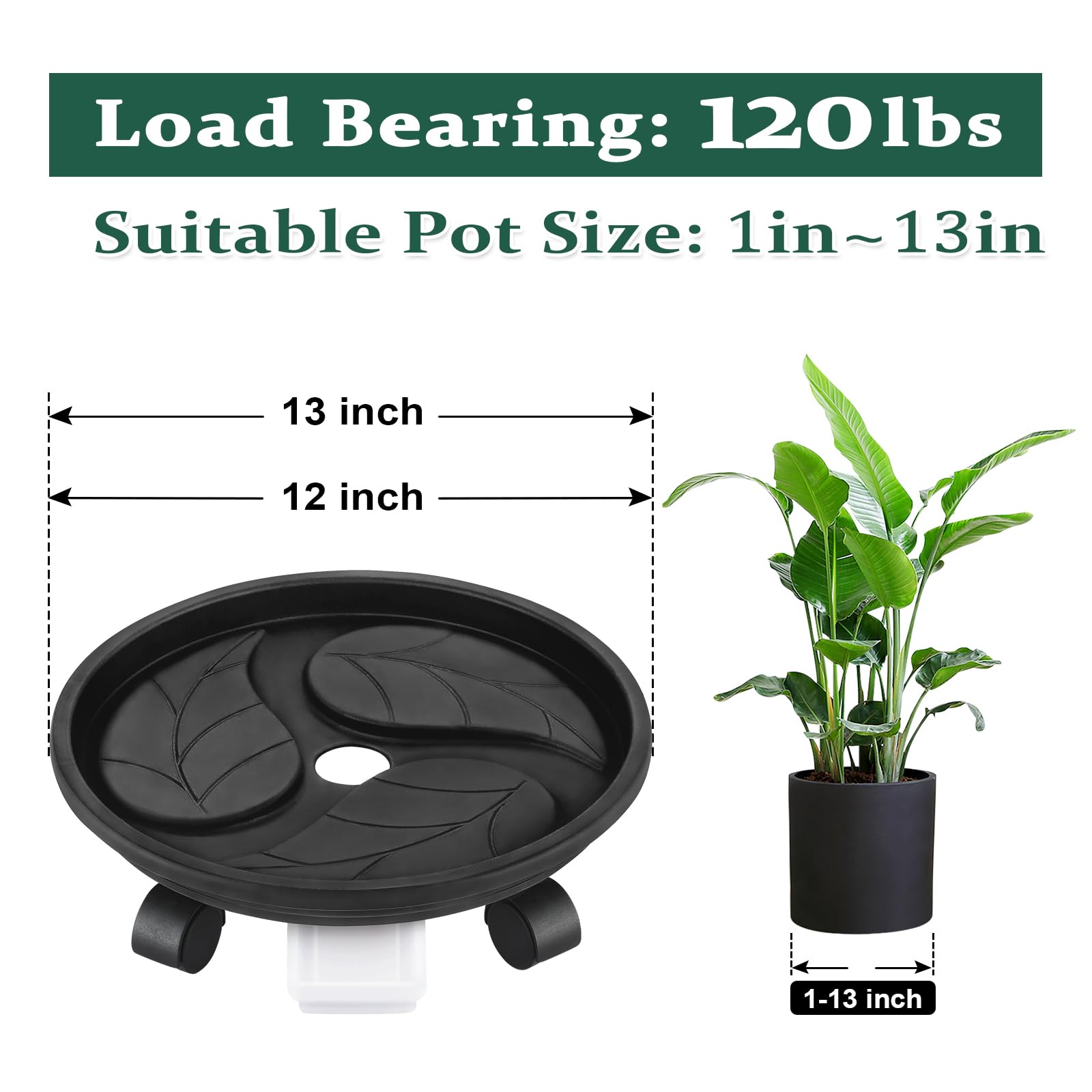 Looca drainage tray with water storage protects floors while watering.
