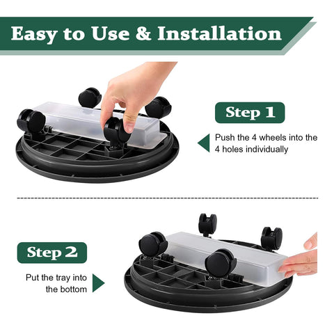Looca frosted tray surface adds friction to prevent tipping.