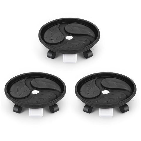 Looca plant caddy with 13-inch wheels for smooth, floor-safe movement.