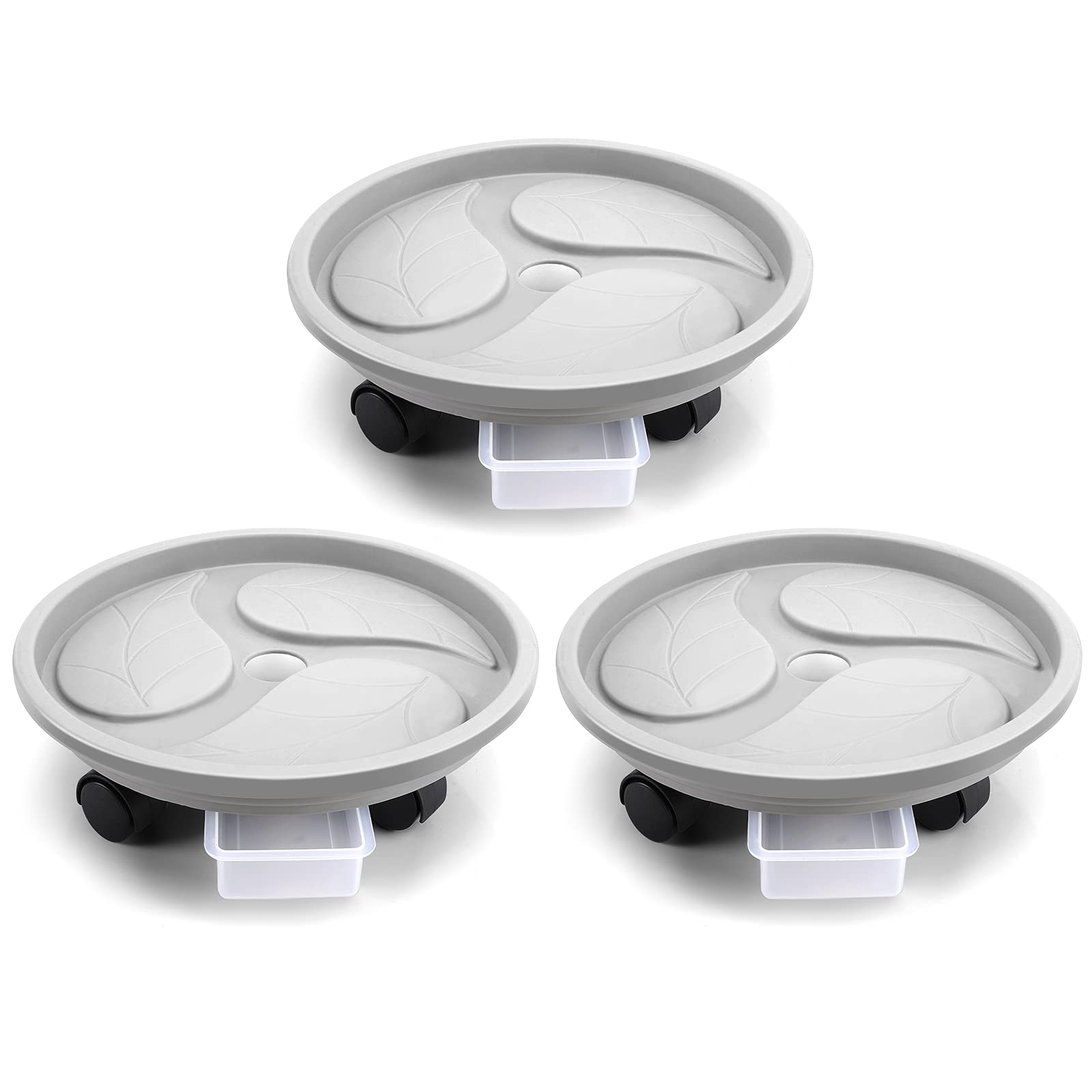 Looca plant caddy with wheels and drainage tray for easy indoor plant movement