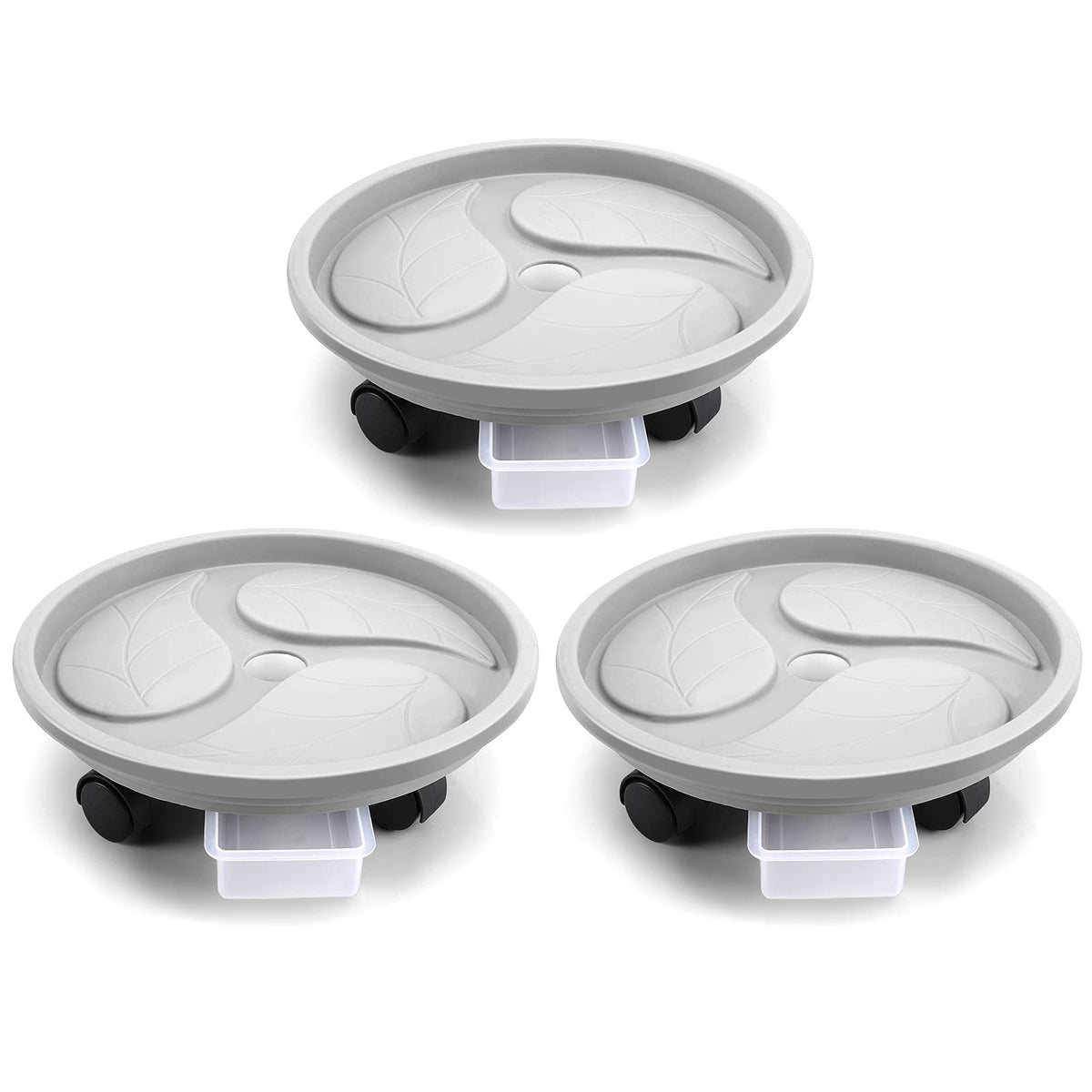 Looca plant caddy with wheels and drainage tray for easy indoor plant movement