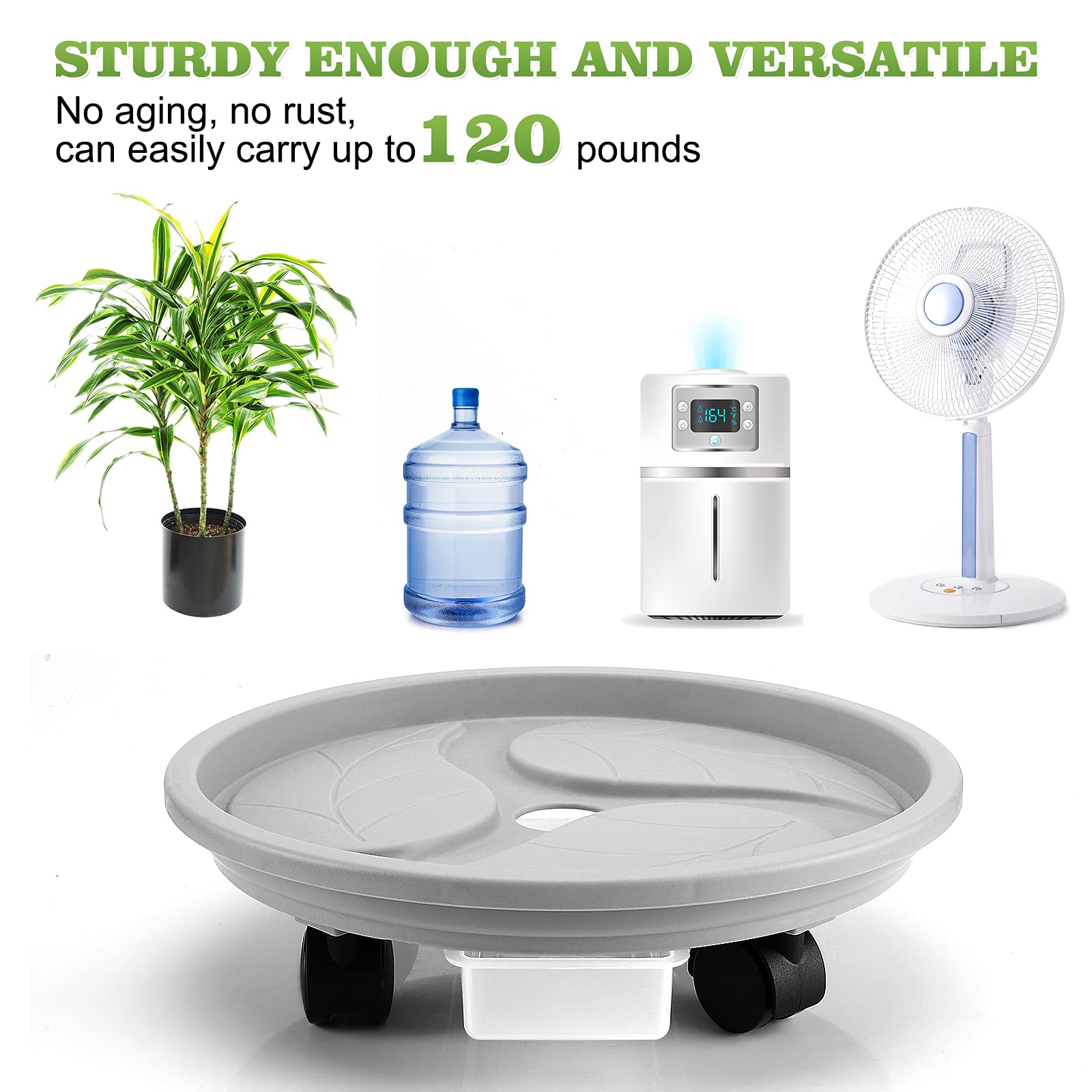 Frosted slip-resistant tray prevents tipping during movement