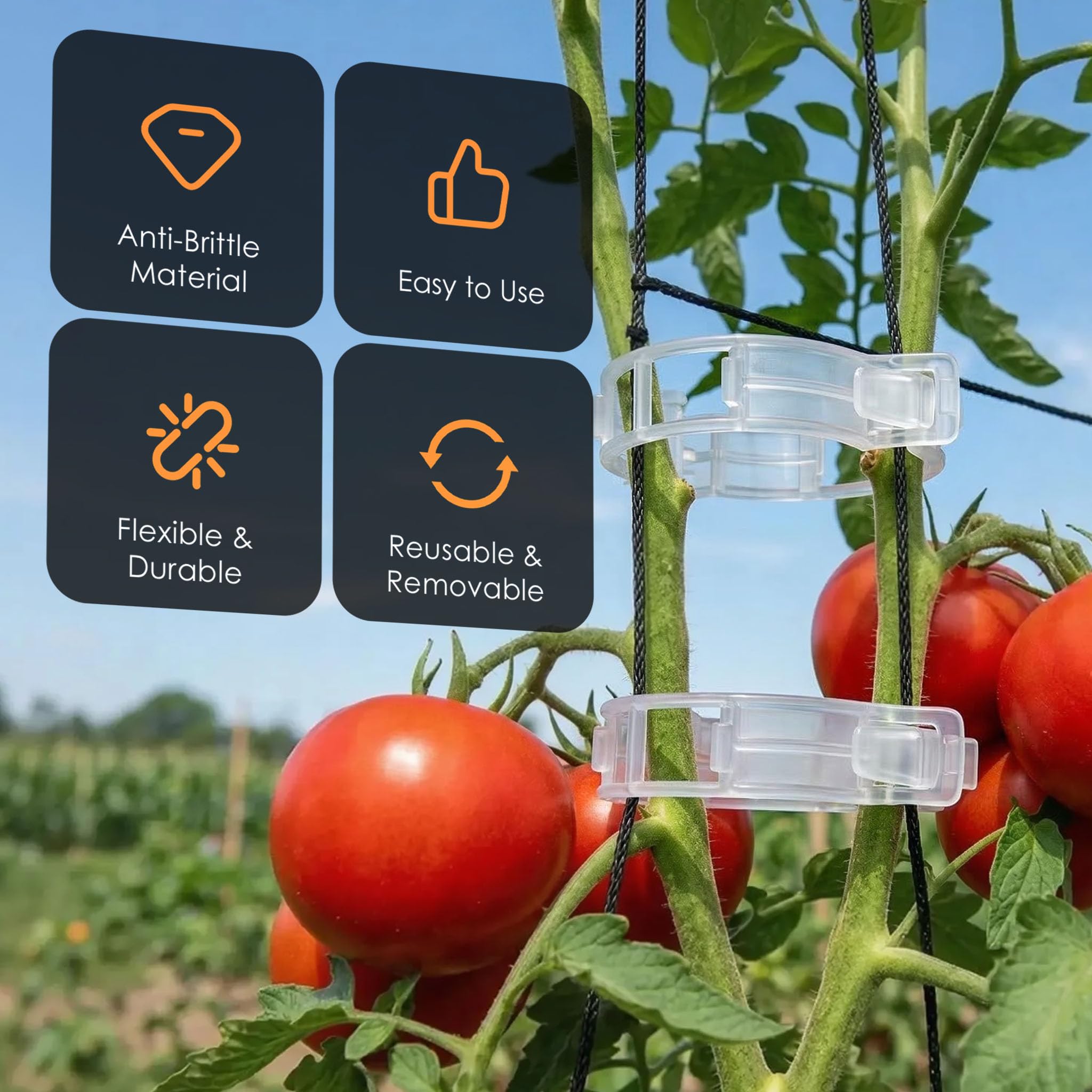 LOOHOI 100 clips per pack ready for year round garden use