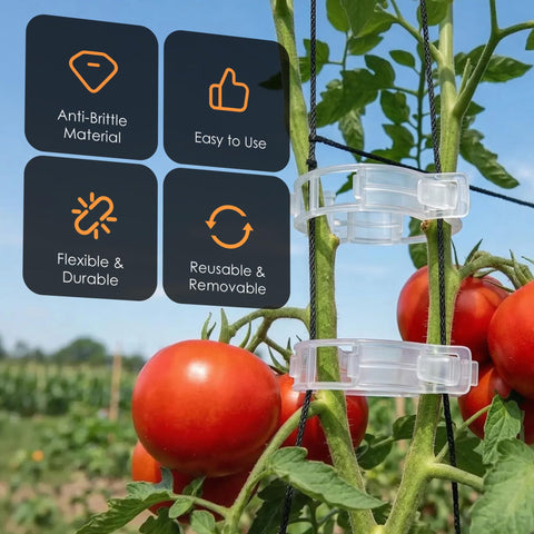 LOOHOI 100 clips per pack ready for year round garden use